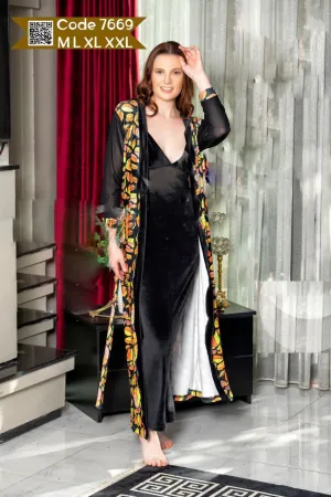 Elegant long shirt robe