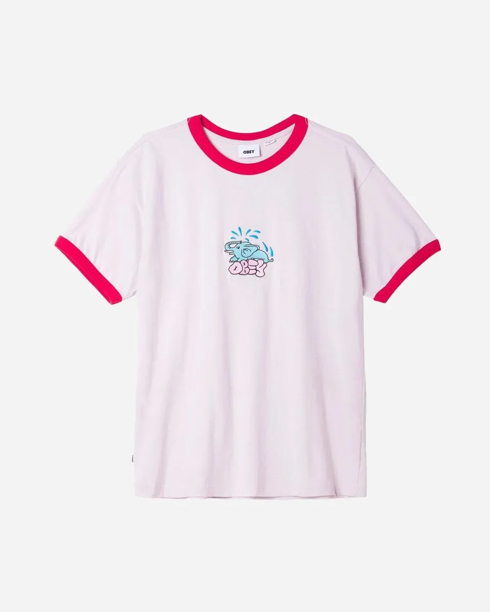 Elephant Ringer Tee - White Multi