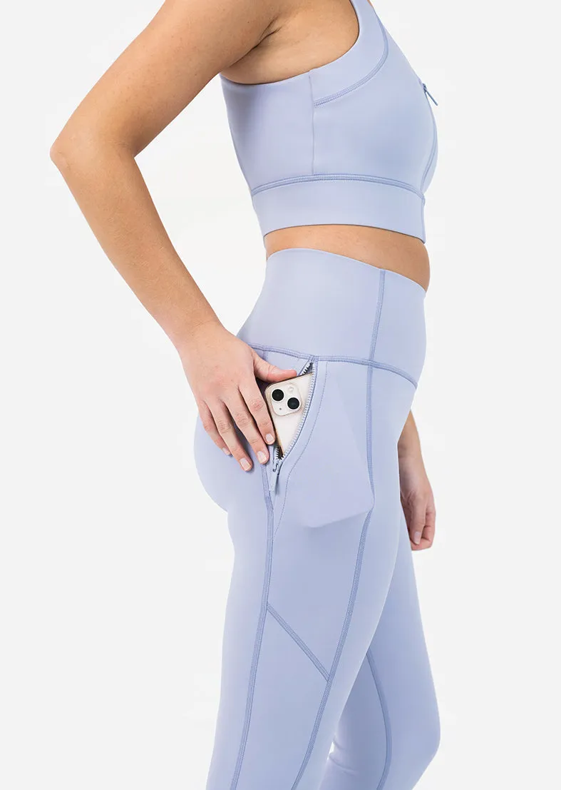 Embody Zip Leggings Lilac Grey Final Sale