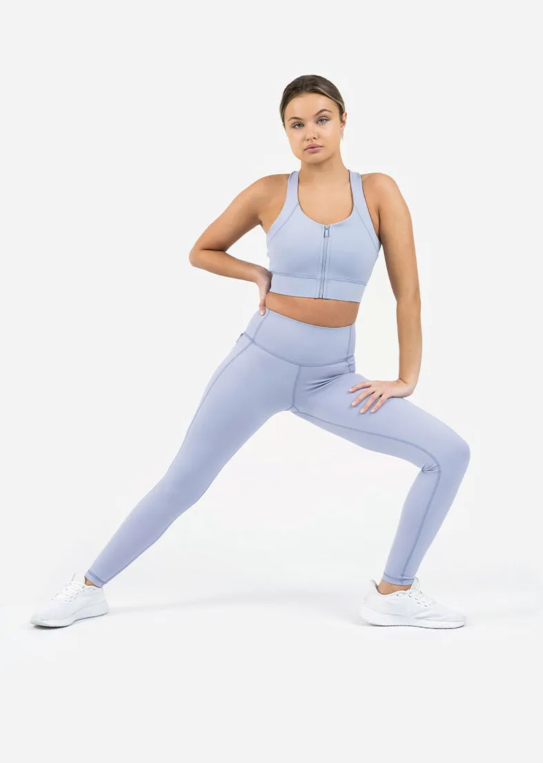Embody Zip Leggings Lilac Grey Final Sale