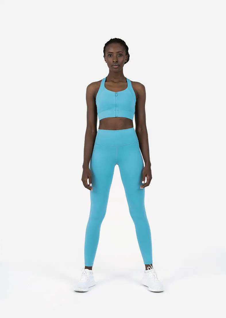 Embody Zip Leggings Sea Blue Final Sale