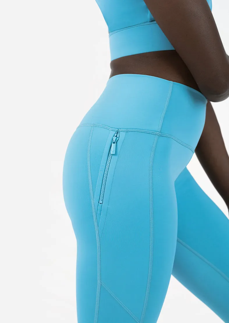 Embody Zip Leggings Sea Blue Final Sale