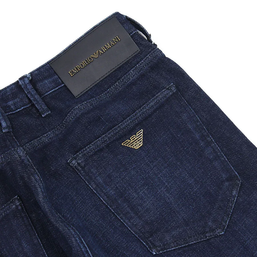 Emporio Armani - J06 Slim Fit Denim Jeans in Dark Blue