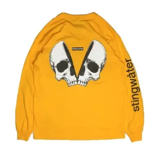Empty Your Mind/Skull Long Sleeve T Shirt Yellow