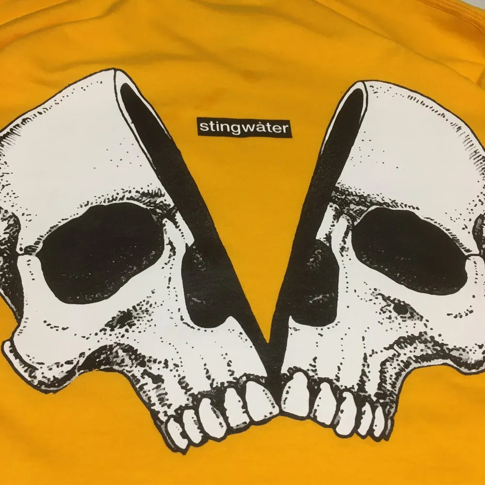 Empty Your Mind/Skull Long Sleeve T Shirt Yellow