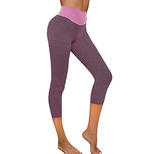 Famous TIK Tok Leggings, High Waist Yoga Pants for Women, Tiktok Workout Scrunch Booty Lifting Leggings Tights - 7 Points
