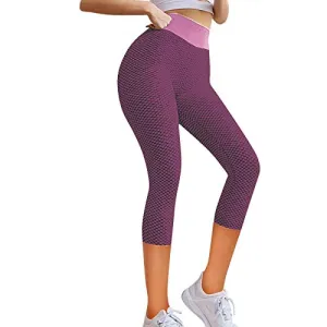 Famous TIK Tok Leggings, High Waist Yoga Pants for Women, Tiktok Workout Scrunch Booty Lifting Leggings Tights - 7 Points