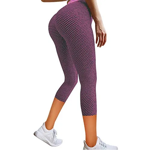Famous TIK Tok Leggings, High Waist Yoga Pants for Women, Tiktok Workout Scrunch Booty Lifting Leggings Tights - 7 Points
