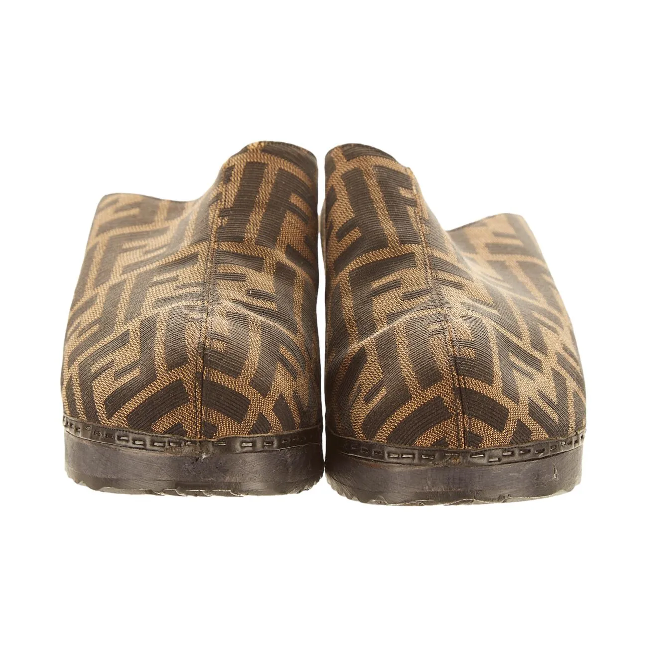 Fendi Brown Logo Mule