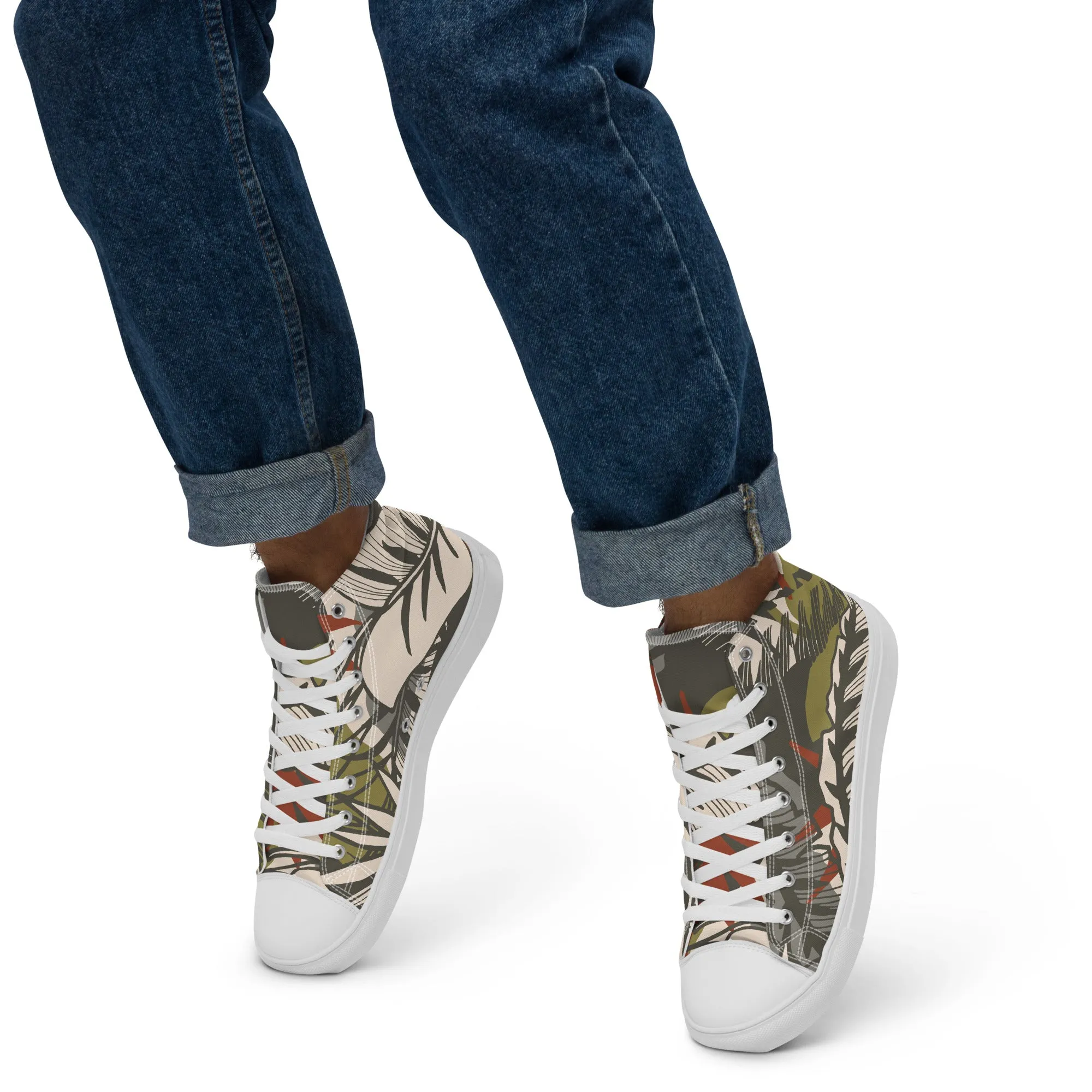Foliage High Top Men's Canvas Sneakers