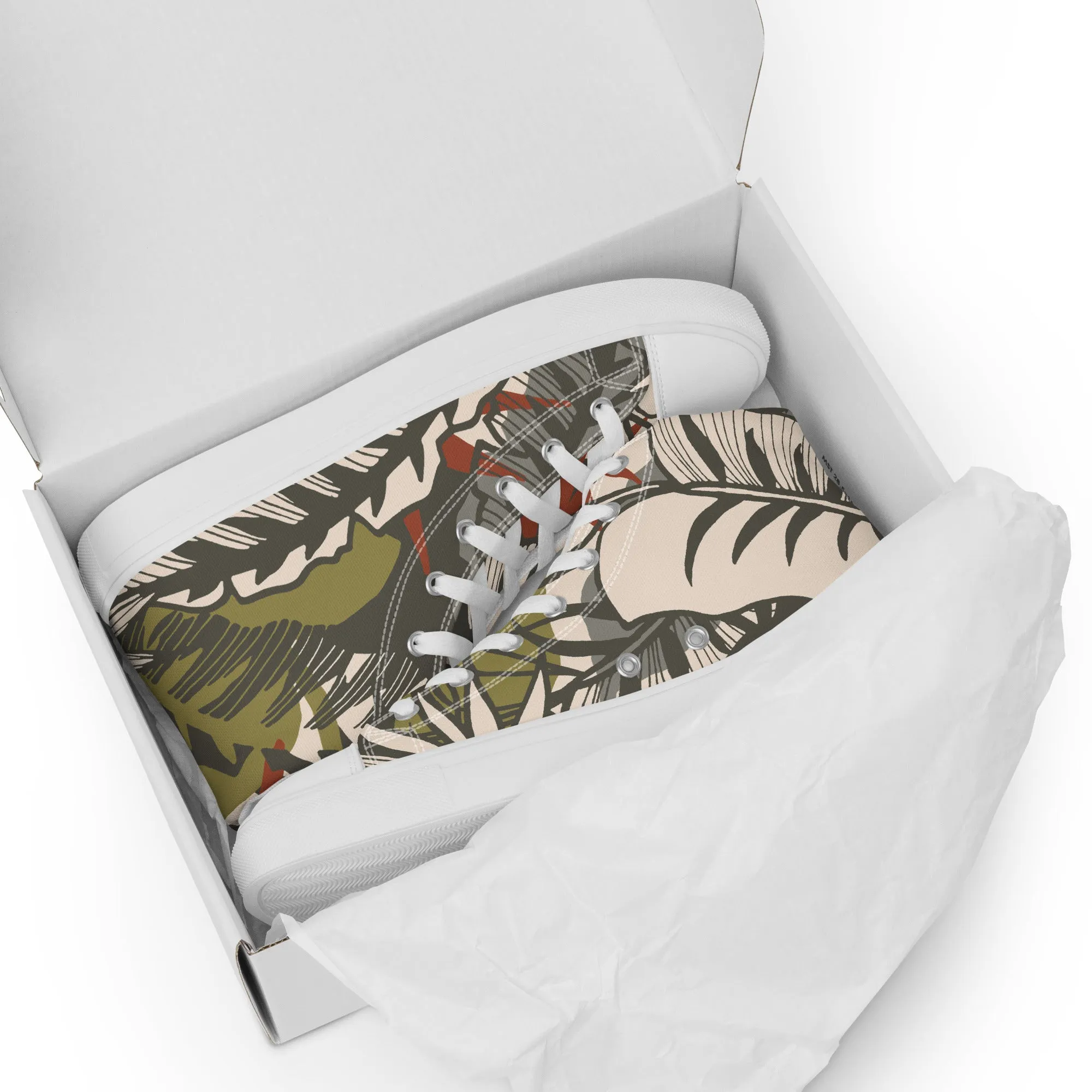 Foliage High Top Men's Canvas Sneakers