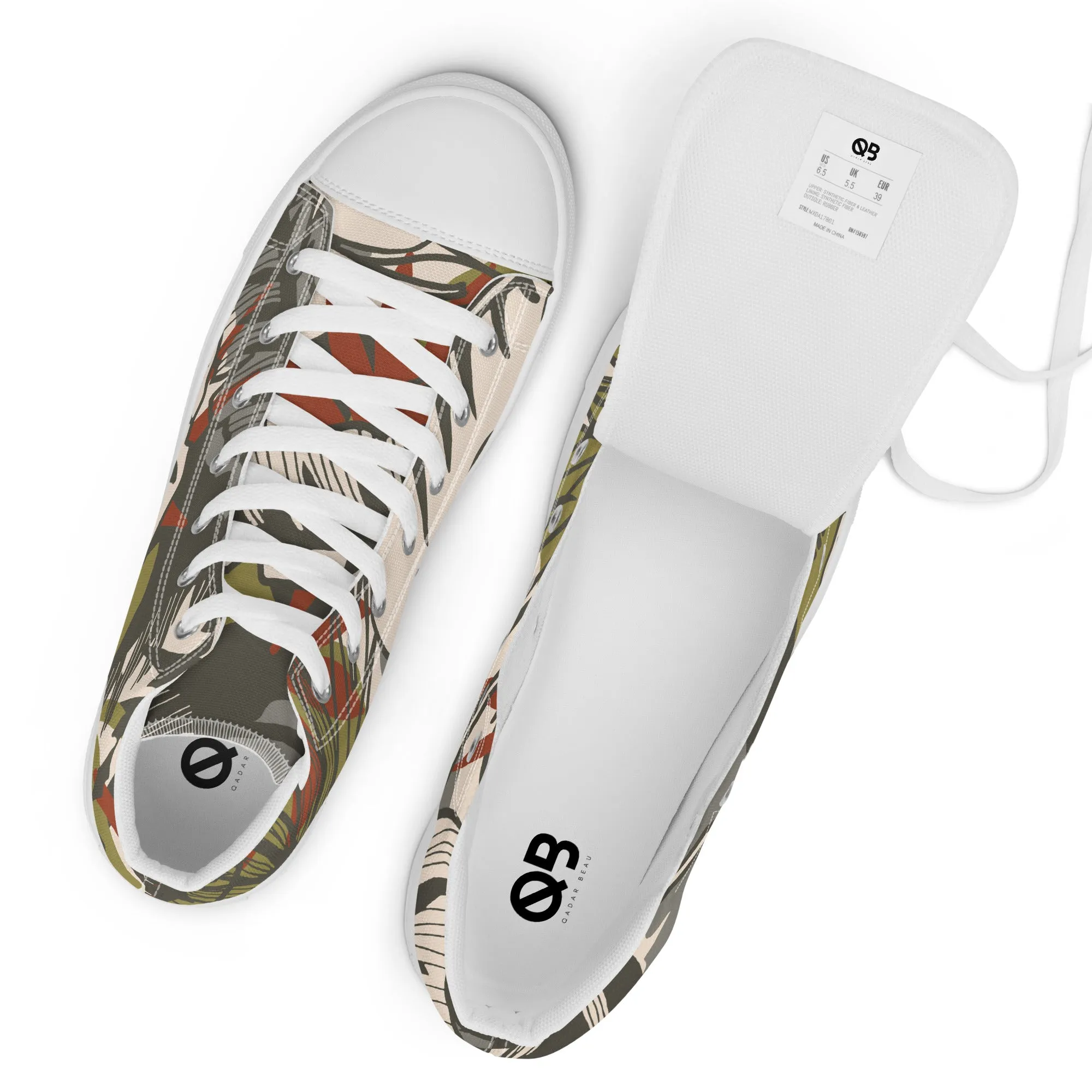 Foliage High Top Men's Canvas Sneakers