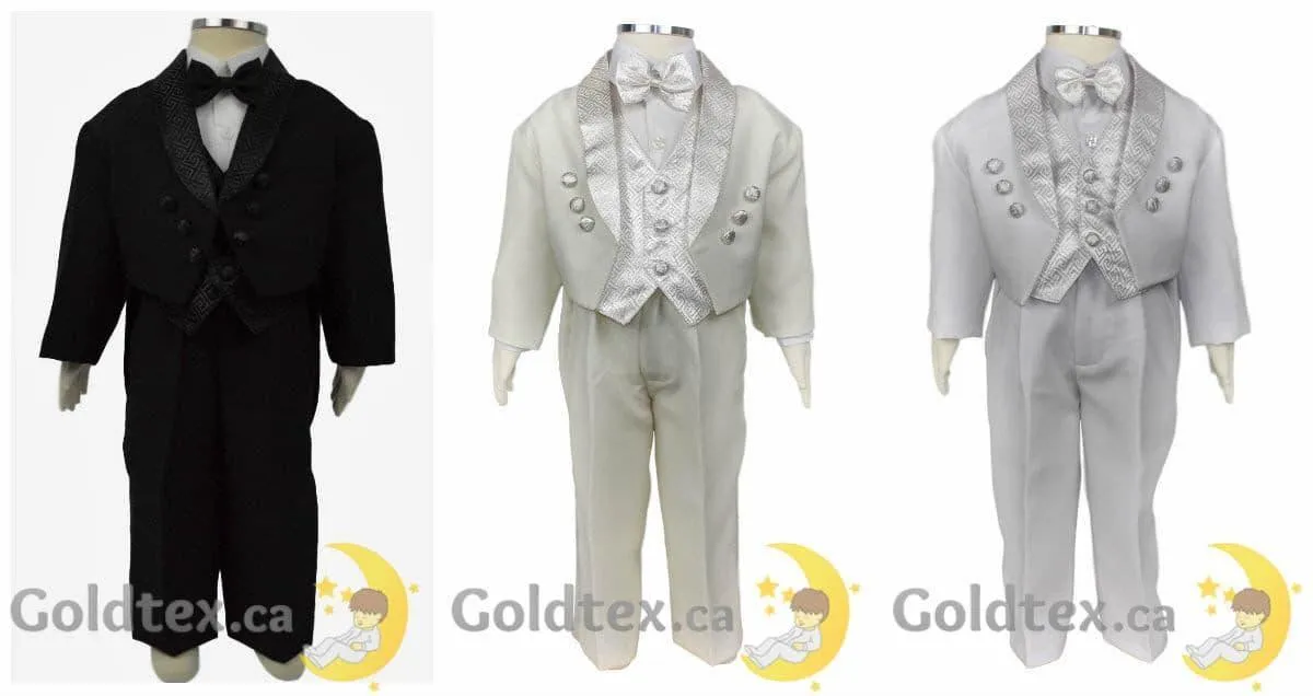 Formal Kids Wear 5 Piece baby boys tuxedo