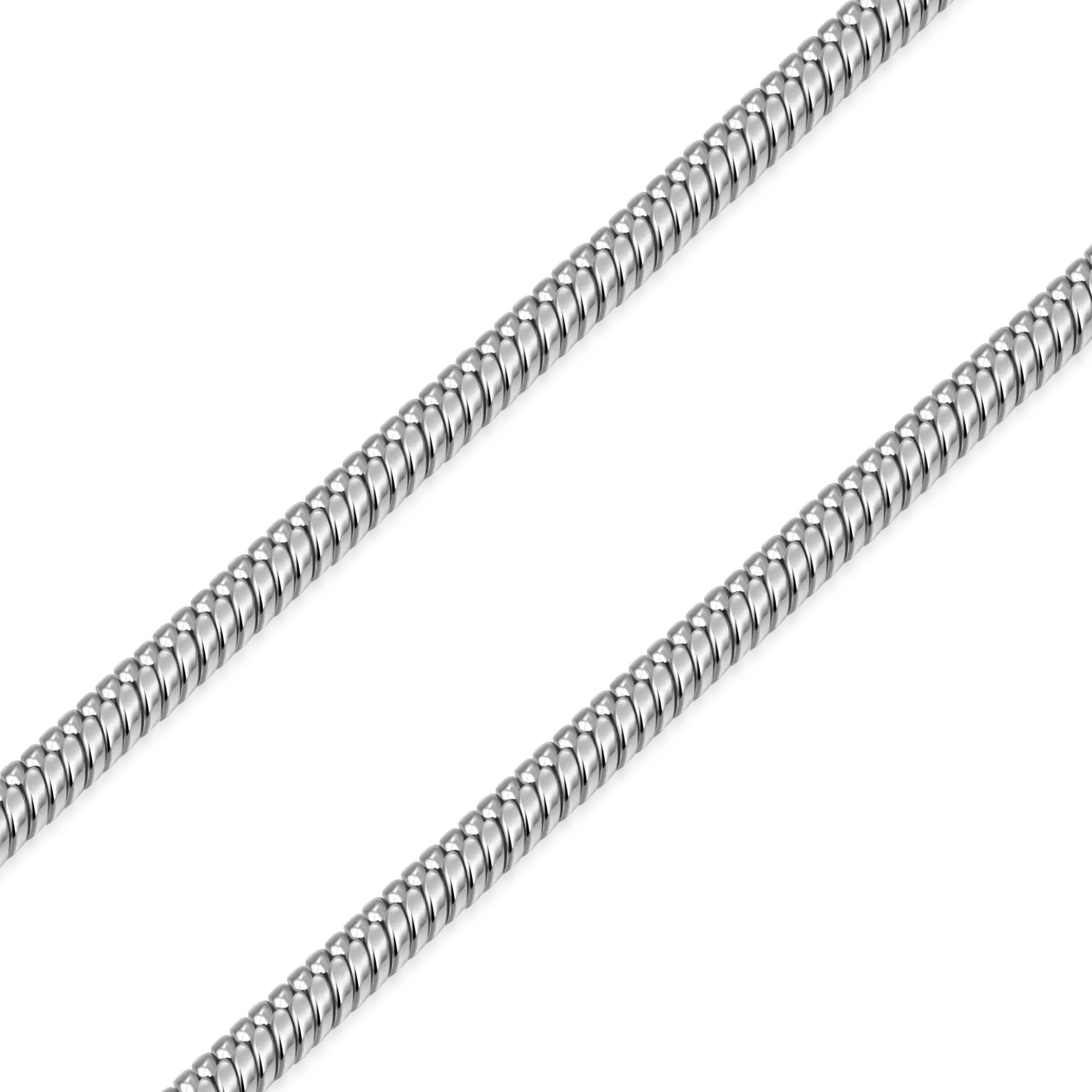 Franco Chain & Snake Chain Set - White Gold