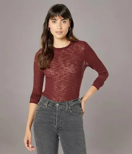 Free People Aura Layering Top Wine XS (Women's 0-2)