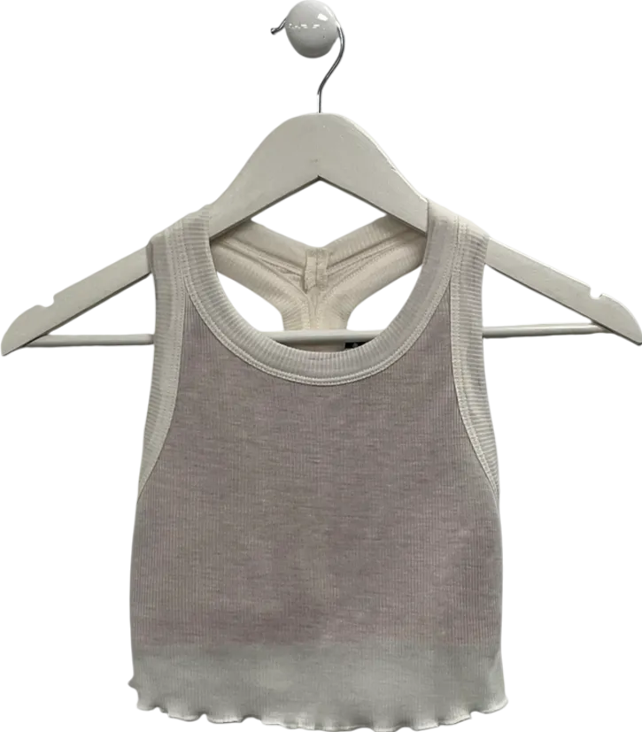 Free People Cream Layered Sports Bra UK M