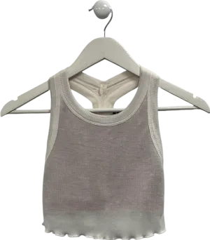 Free People Cream Layered Sports Bra UK M