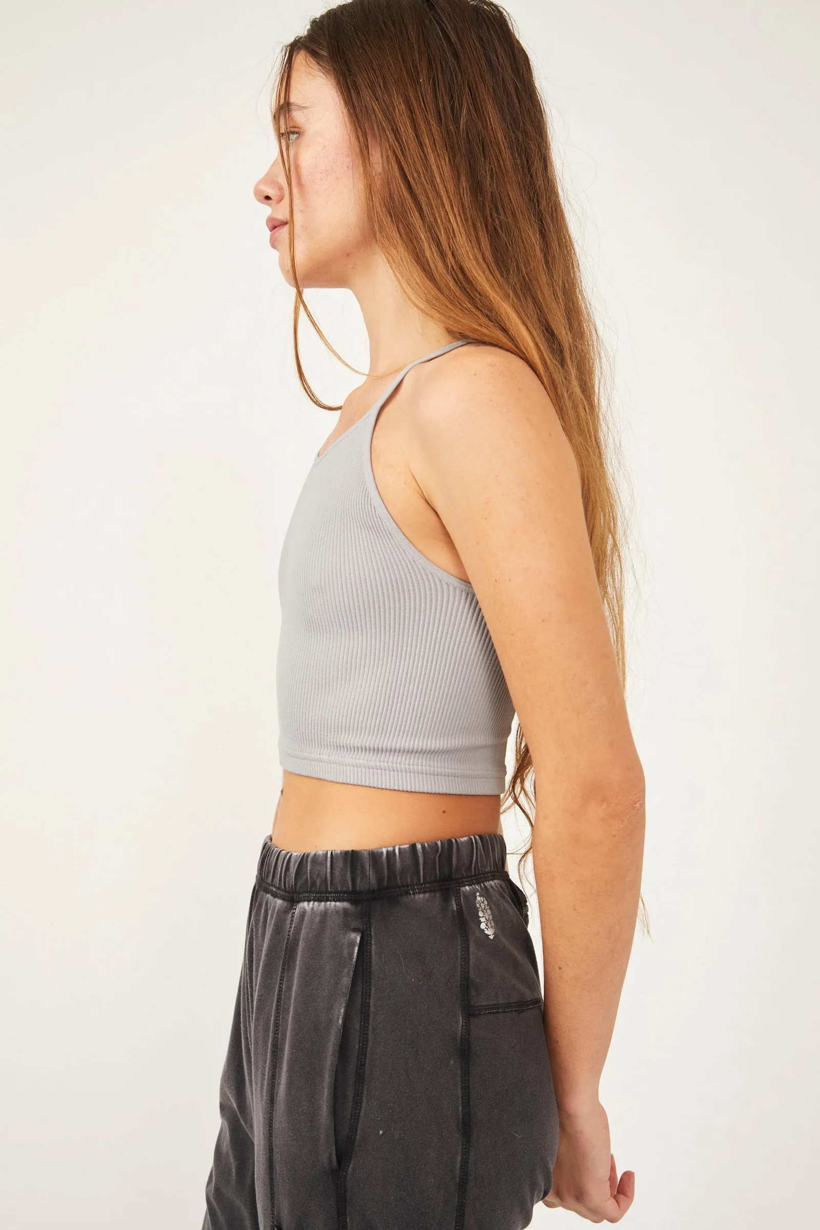 Free People | Happiness Runs Crop Tank {Nickel Grey}