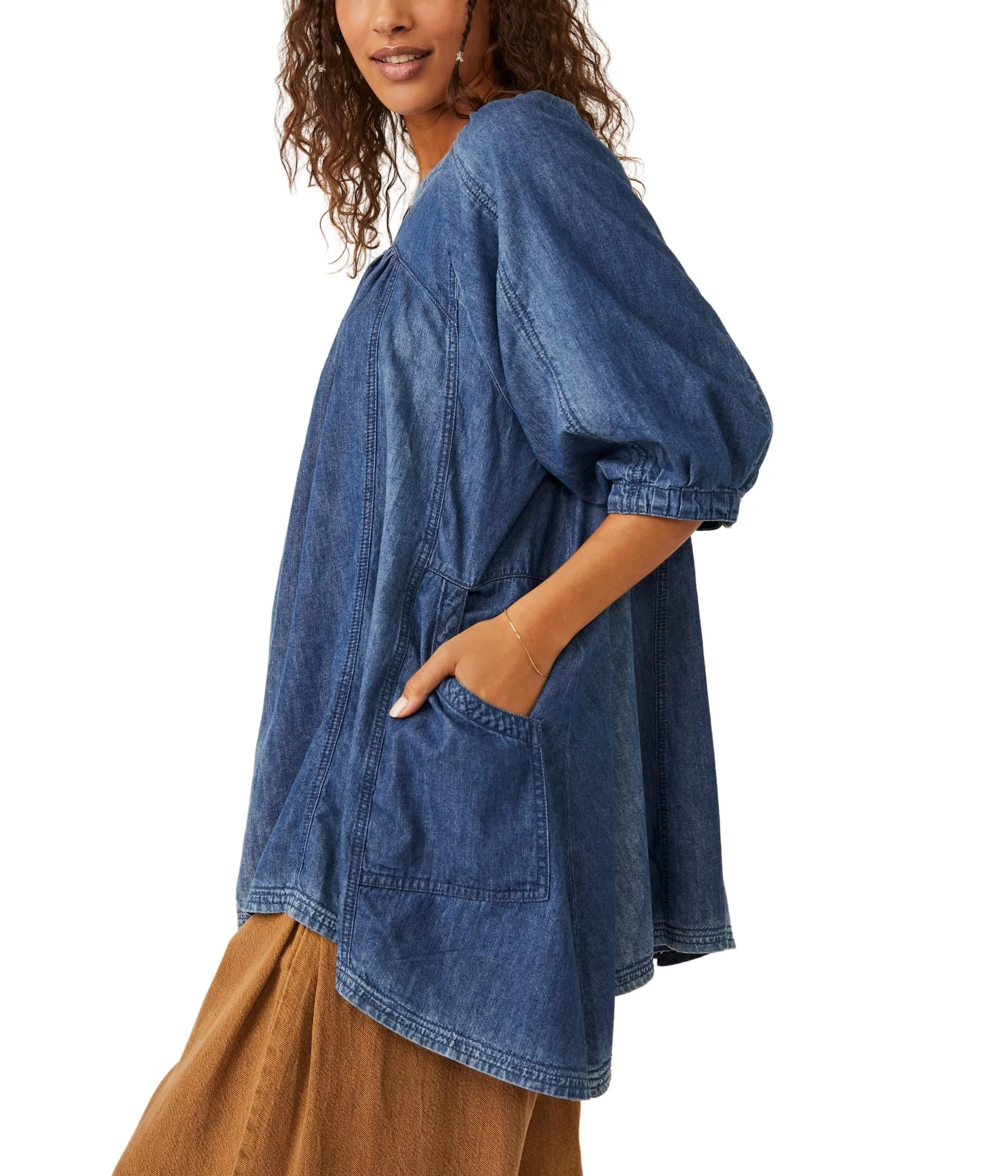 Free People Memories of You Denim Blue Ribbon SM (Women's 4-6)