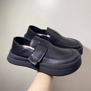 French Style Chunky Slip On Causal Shoes Comfortable Women's Loafer
