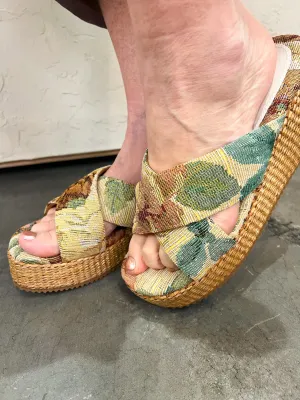 Fresno Floral Platform Sandal
