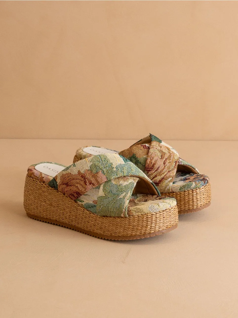 Fresno Floral Platform Sandal