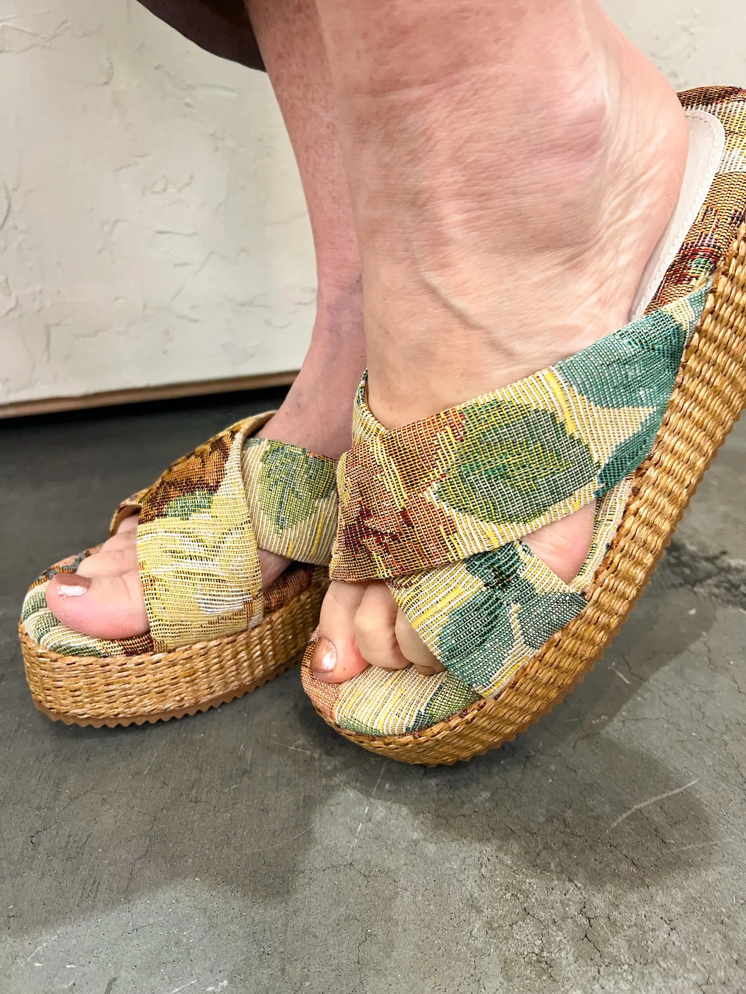 Fresno Floral Platform Sandal