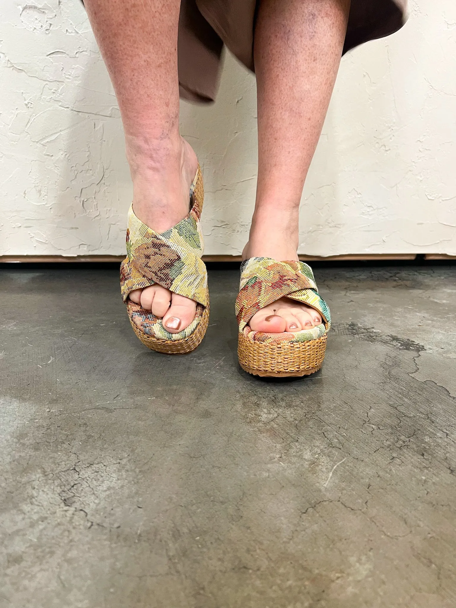 Fresno Floral Platform Sandal