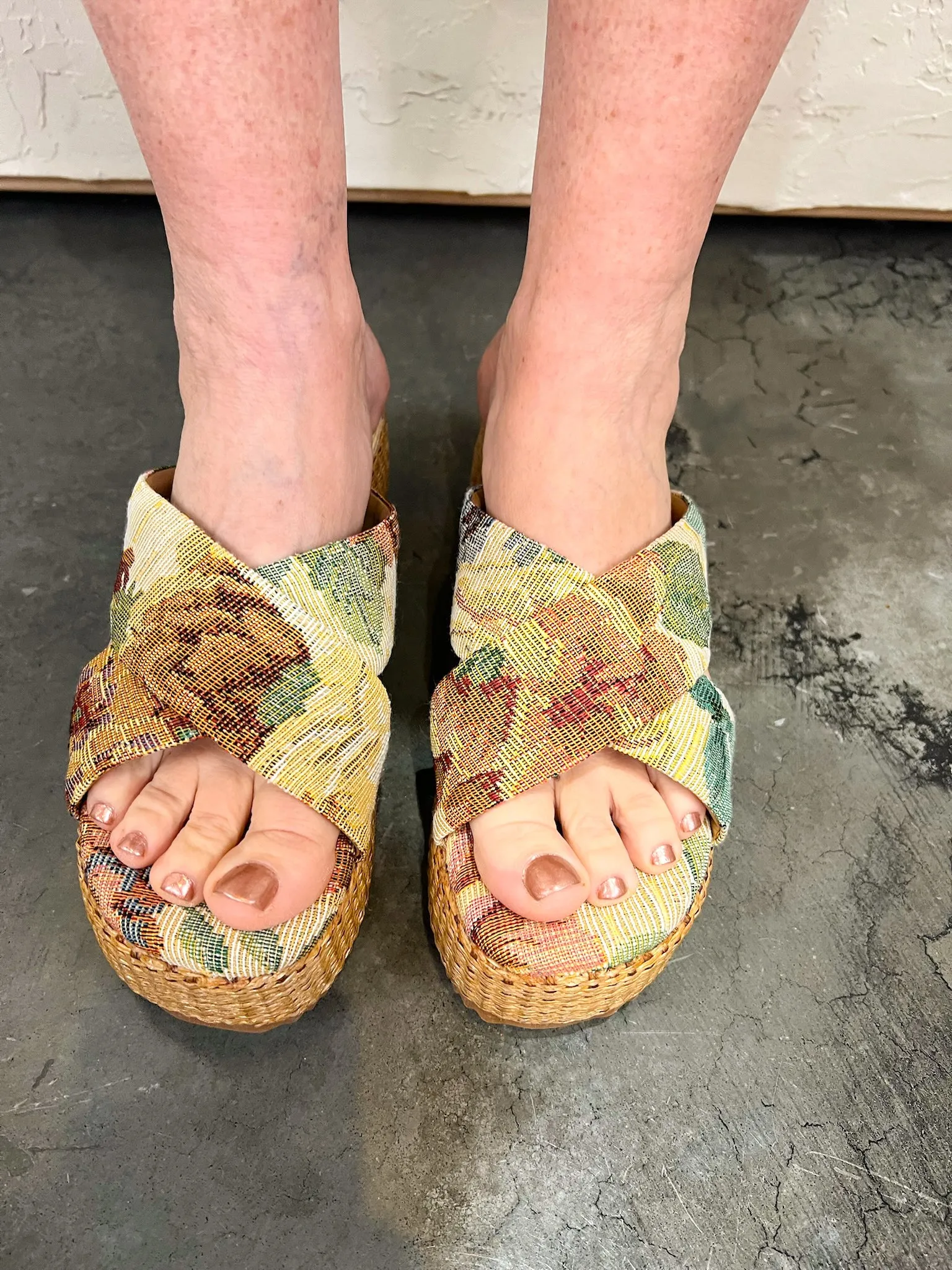 Fresno Floral Platform Sandal