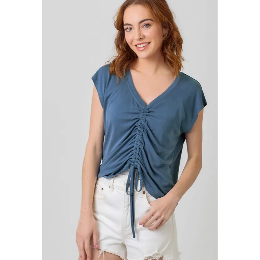 Front Ruche Modal Tops