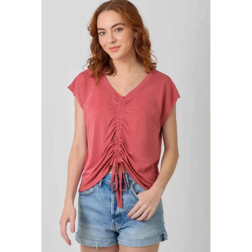 Front Ruche Modal Tops