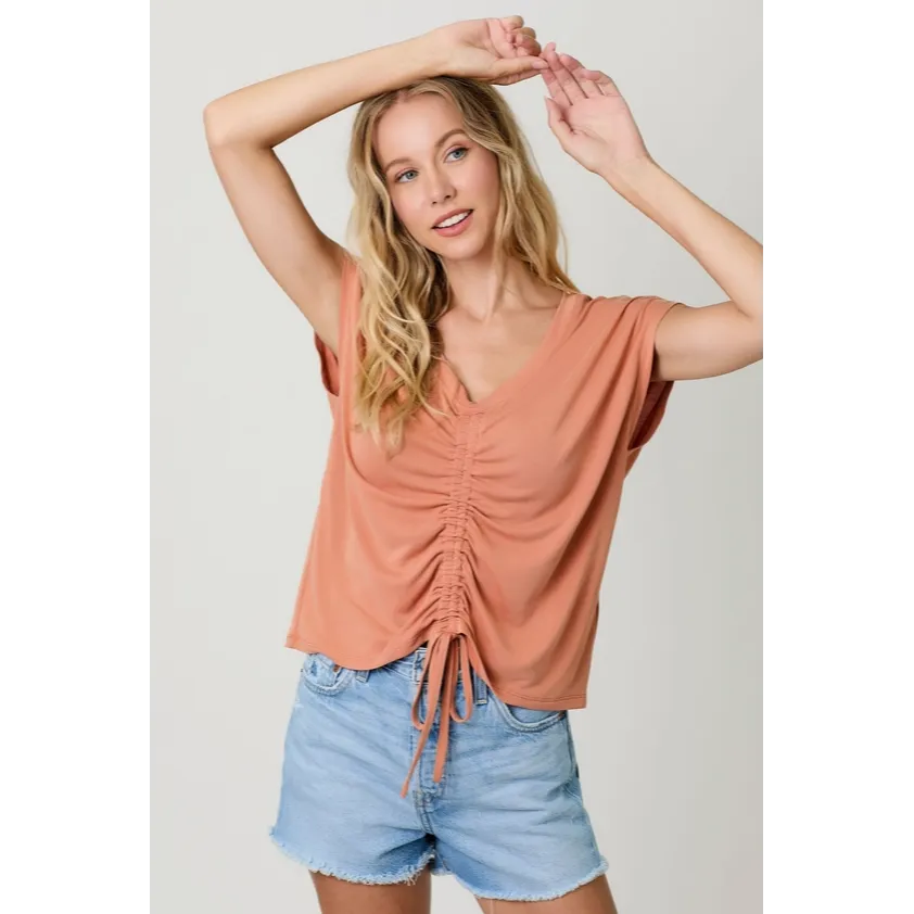 Front Ruche Modal Tops