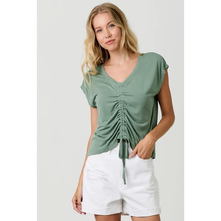 Front Ruche Modal Tops