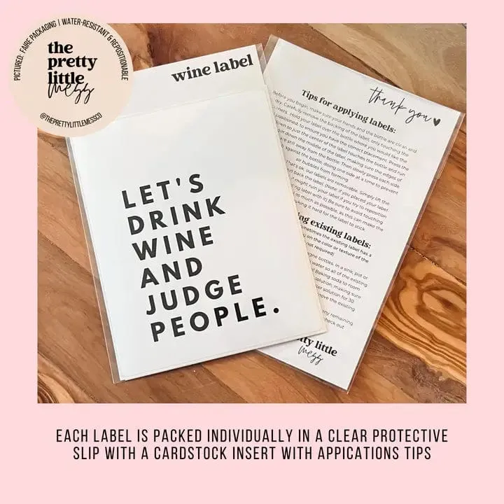 Funny Giftable Wine Labels