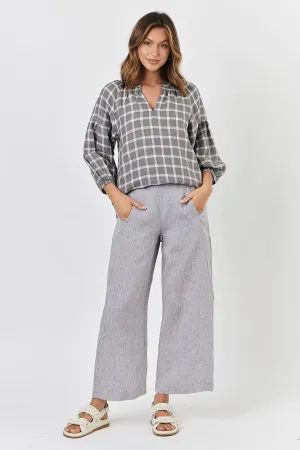 GA412 Linen Blouse - Gargoyle