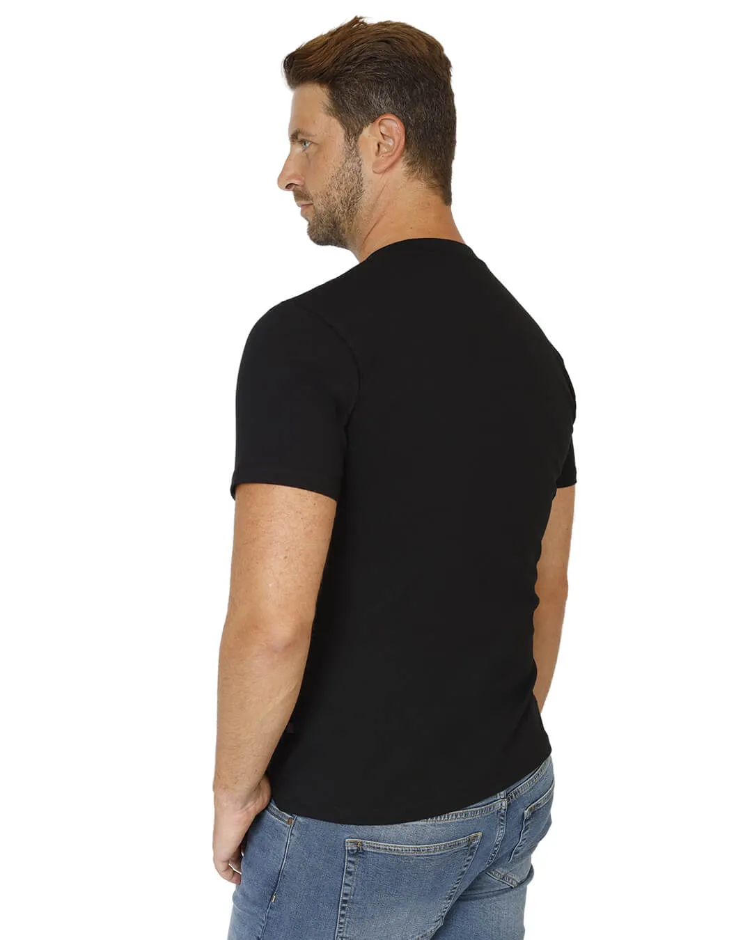 Gagliardi Black Cotton Crew Neck