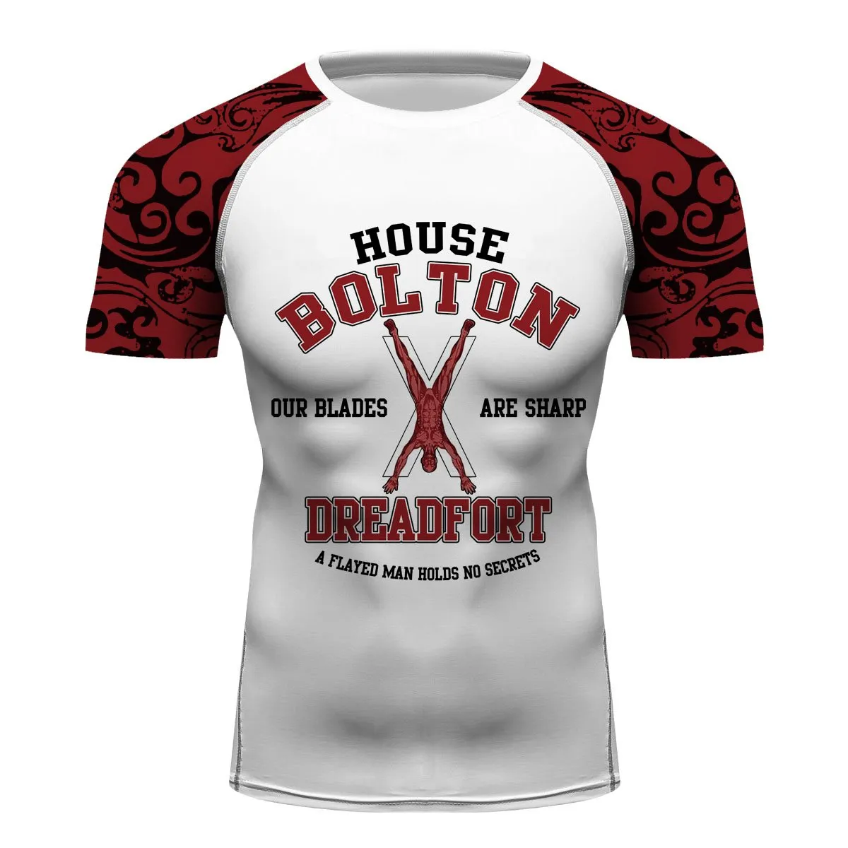 Game of Thrones House bolton Longsleeve Compression Shirt - BJJ, MMA, Muay Thai