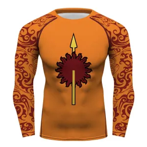 Game of Thrones House Martell Full Printing long Sleeve T-shirt Gym Sport