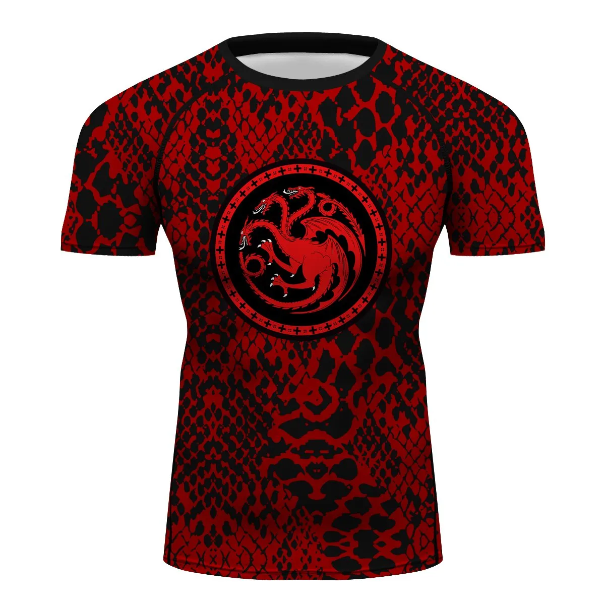 Game of Thrones House Targaryen Short Sleeve MMA BJJ Fitness Cycling Use Tee