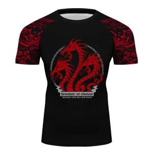 Game of Thrones House Targaryen Short Sleeve Quick-Dry Sports Tights