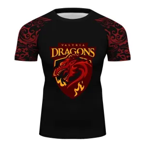 Game of Thrones House Targaryen Short Sleeve UV Protection Gym Tight Shirt