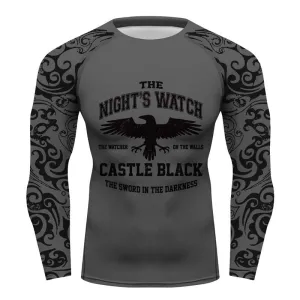 Game of Thrones Night Watch Longsleeve Quick Dry Compression Shirts Rash Guard