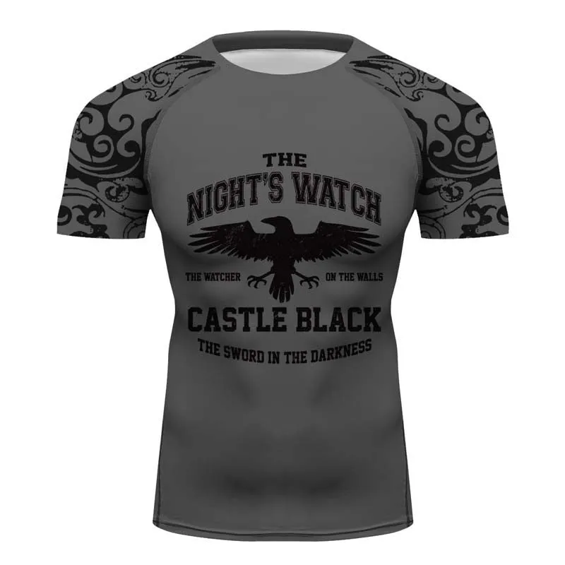 Game of Thrones Night Watch Longsleeve Quick Dry Compression Shirts Rash Guard