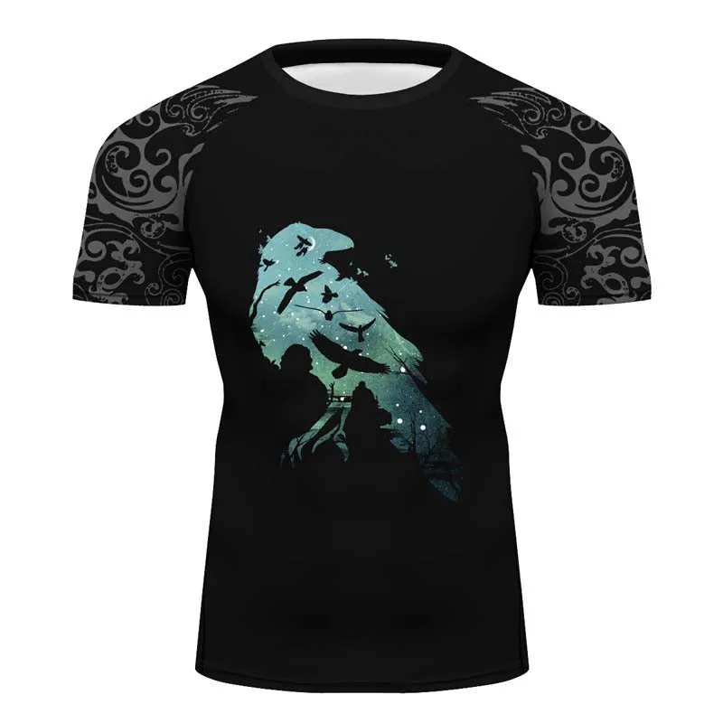 Game of Thrones Night Watch short Sleeve Compression Sports Fitness Shirt
