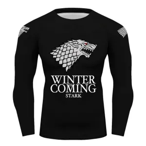 Game of Thrones Stark Ayrrn Lannister Greyjoy Bolton shirt long sleeve rashguar men Fitness Top