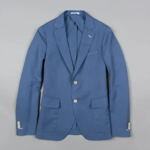 GANT RUGGER Vintage Blue Canvas Unconstructed Blazer 76813 Size 36 NWT