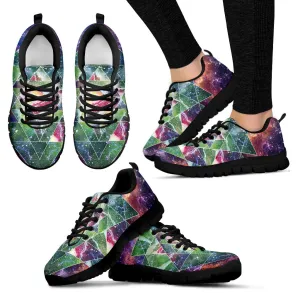 Geometric Universe Women's Sneakers Black Soles