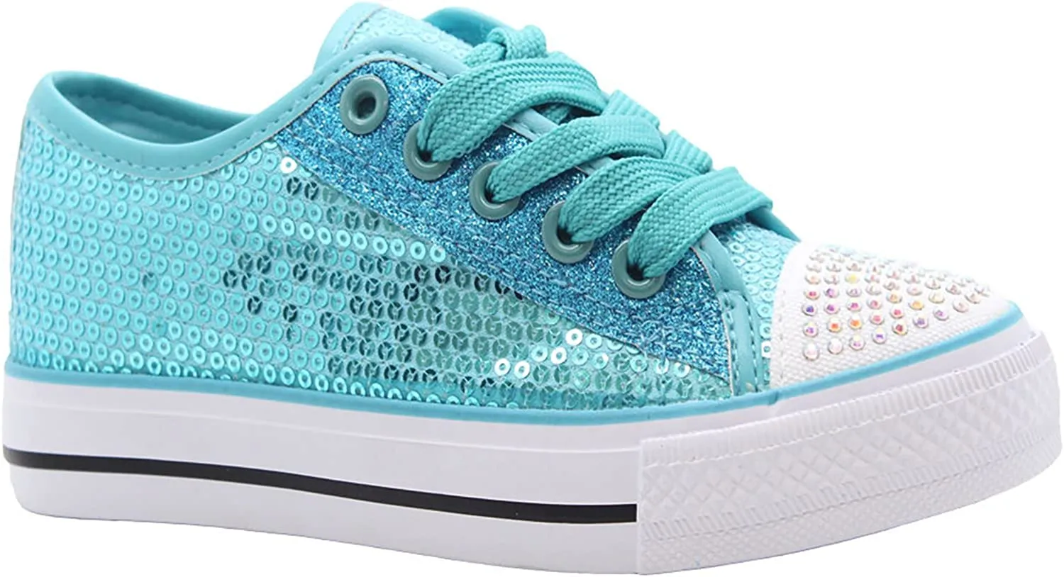 GIRLS DIAMANTE CANVAS SHOES CHILDRENS CASUAL PUMPS PLIMSOLLS SNEAKERS TRAINERS