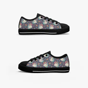 Girl's Kid’s Low-Top Canvas Shoes-Black