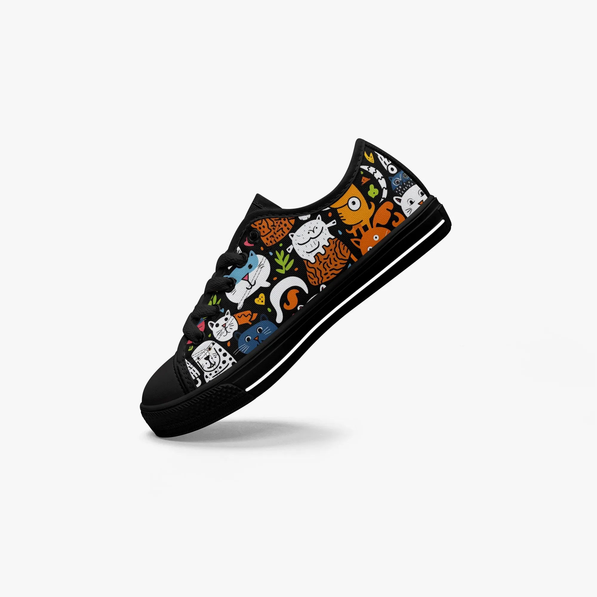 Girl's Low-Top Canvas Shoes-Black